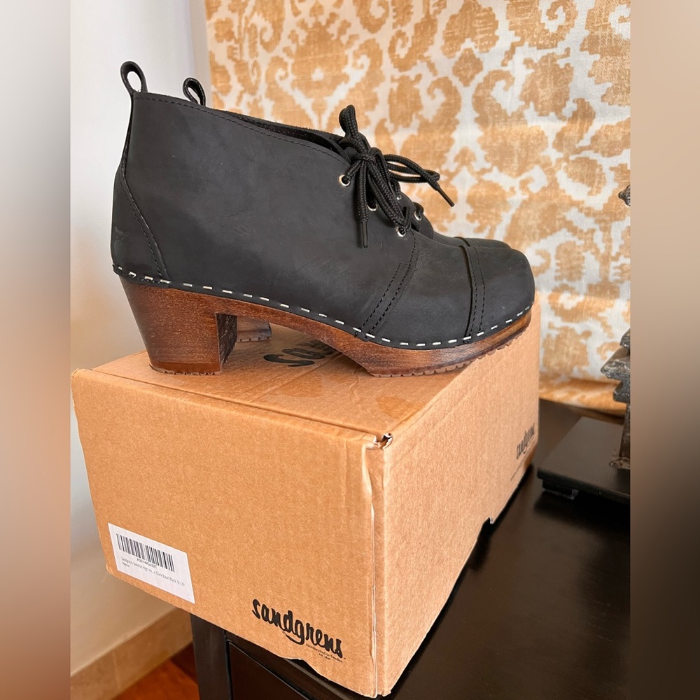 SANDGREN Chukka Cap Toe size 39 black with dark base